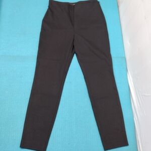 LOFT High Waist Skinny Dress Ankle Pants Ponte Black Size 4P